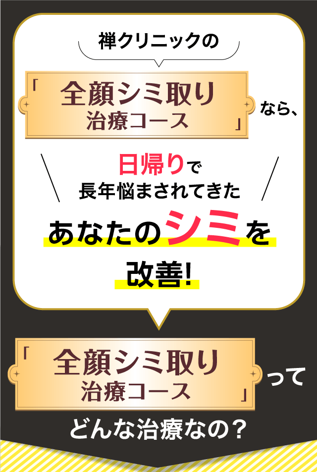 全顔シミ取り治療コース