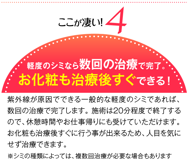 シミ治療特長4