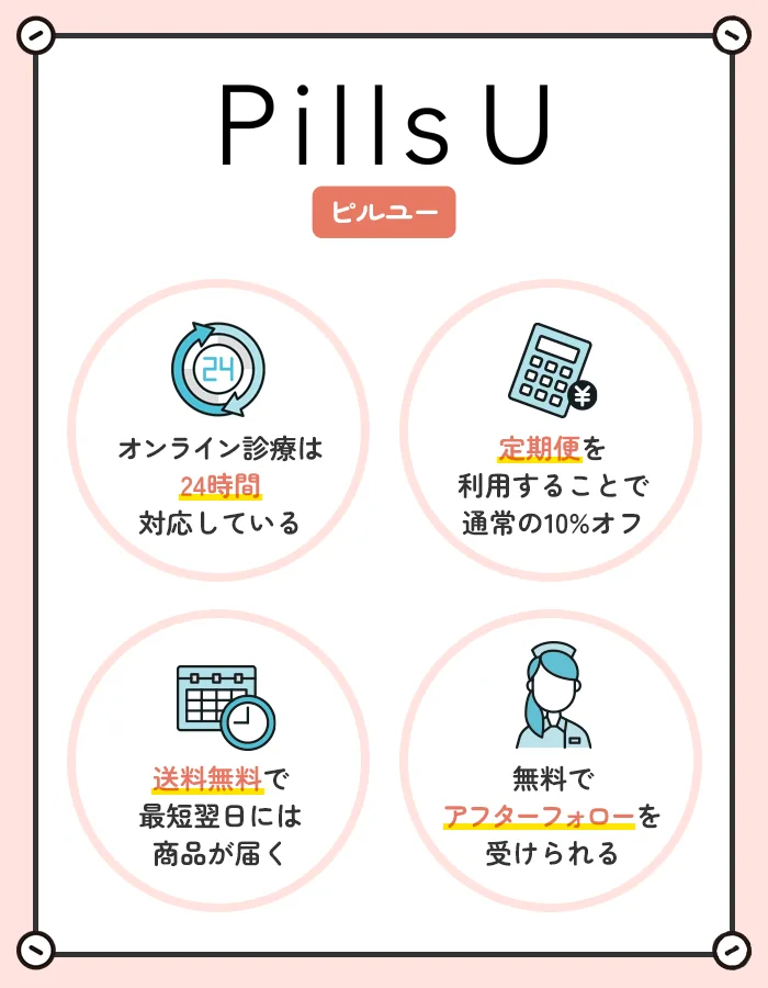 ピルユーのサービスの特徴